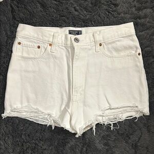 Women's White Denim Shorts